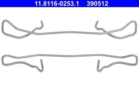 Планка суппорта (переднего) прижимная (к-кт) MB C-class (W202) 93-00/E-class (W210/W211) 95-08 (Ate)