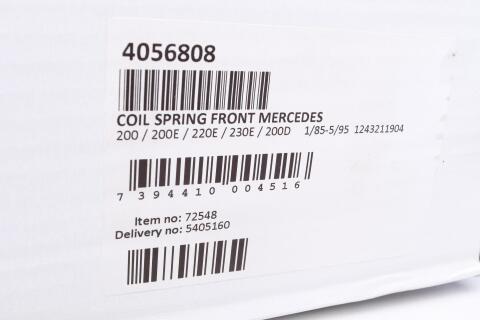 Пружина (передняя) MB E-class (W124/S124) E200/E200D/E220/E200T/E220T 85-97 (седан/универсал)