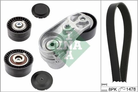 Комплект ремня генератора BMW 5 (F10)/X5 (F15/F85) 3.5i/4.0i 09-, (8PK 1478), N55B30