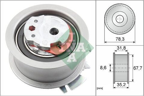 Ролик ГРМ Audi A3/A4/A6/Mitsubishi Lancer 2.0D 03- (натяжной) (67.5x36)