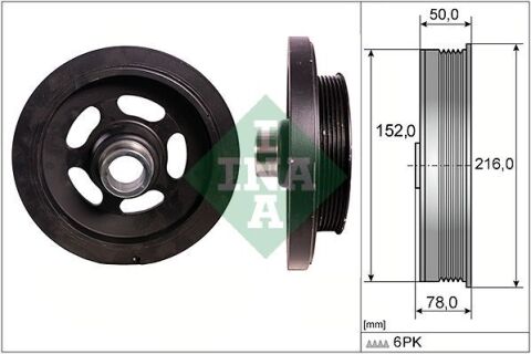 Шків колінвалу MB Sprinter 2.7CDI 00-06, OM 612.981 / OM 647.981 Шків колінвалу MB Sprinter 2.7CDI 00-06, OM 612.981 / OM 647.981