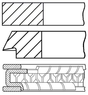 Кольца поршневые BMW X5 (E70)/X6 (E71/E72) 2.0i/3.0i 06- (84.00mm/STD) (1.2-1.5-2.0)