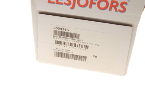 Пружина (передняя) Audi A6 2.0TDI/TFSI/2.4/2.8FSI/3.2FSI 04-11 (седан/универсал) (без спорт.ход.ч)