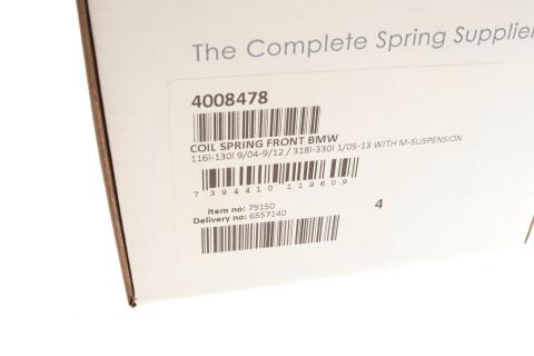 Пружина (передняя) BMW 3 (E90-E92) 316-330i/316-320d 04-13 (седан/унив/купе) (с М-техникой) Пружина (передняя) BMW 3 (E90-E92) 316-330i/316-320d 04-13 (седан/унив/купе) (с М-техникой)