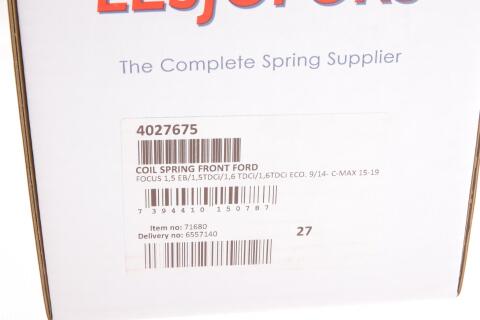 Пружина (передня) Ford C-Max 1.0EcoBoost 15- (вэн)/Focus 1.5-1.6TDCi 14- (фург/хэтчбэк/седан/унив) Пружина (передня) Ford C-Max 1.0EcoBoost 15- (вэн)/Focus 1.5-1.6TDCi 14- (фург/хэтчбэк/седан/унив)