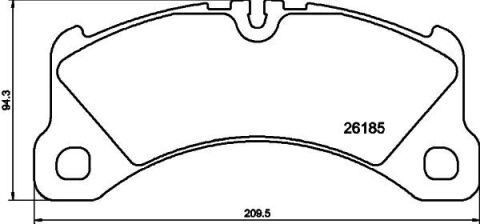 Колодки гальмівні (передні)  Porsche Macan 14-18 (R18) (Brembo)