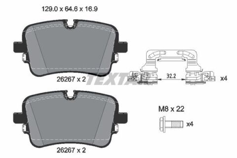 Колодки тормозные (задние) Audi A6/A7/A8/Q7/Q8/VW Touareg 18-(TRW) Q+