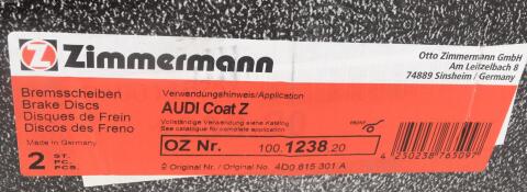 Диск гальмівний (передній) Audi A8 96-02 (323x30) (з покриттям) (вент.) Диск гальмівний (передній) Audi A8 96-02 (323x30) (з покриттям) (вент.)