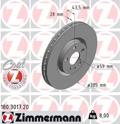 Диск тормозной (передний) Citroen Jumpy/Peugeot Expert 1.6-2.0HDI 95-(285x28) (с покрытием) (вент.)