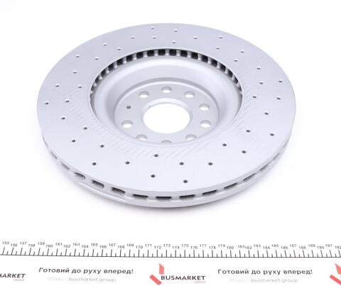 Диск тормозной (передний) Audi A3/Skoda Octavia/VW Golf 13-/Passat 08- (340x30)(отверстие) (вент)