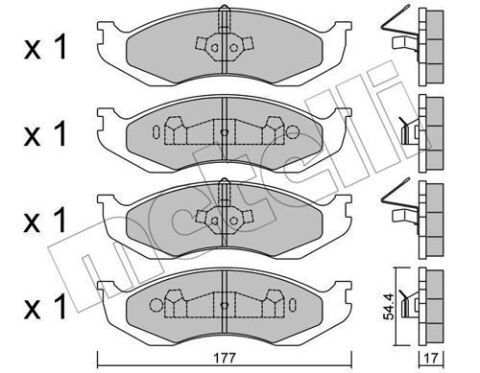 Колодки тормозные (передние) Jeep Cherokee/Grand Cherokee 83-01/Wrangler 86-10/Kia Carnival 99-01