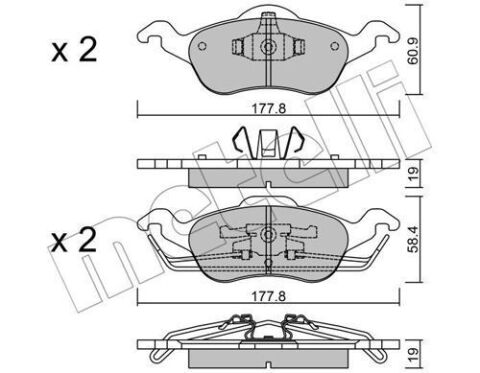 Колодки тормозные (передние) Ford Focus 98-05