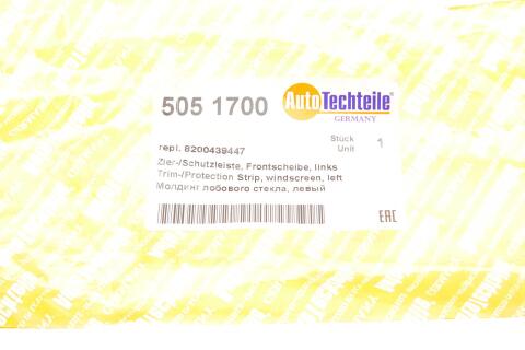 Накладка скла лобового Renault Kangoo 08- (L)