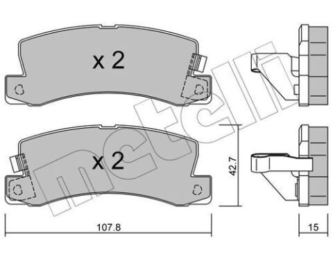 Колодки гальмівні (задні) Toyota Camry 86-01/Avensis 97-03/Carina 87-97/Lexus RX 98-03/ES 89-01