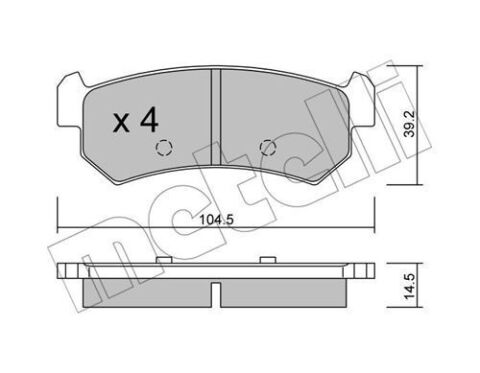 Колодки гальмівні (задні) Chevrolet Lacetti/Nubira 05-/Daewoo Nubira 97-