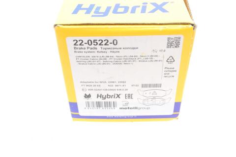 Колодки гальмівні (задні) Chrysler 300M/Neon/Sebring 98-07