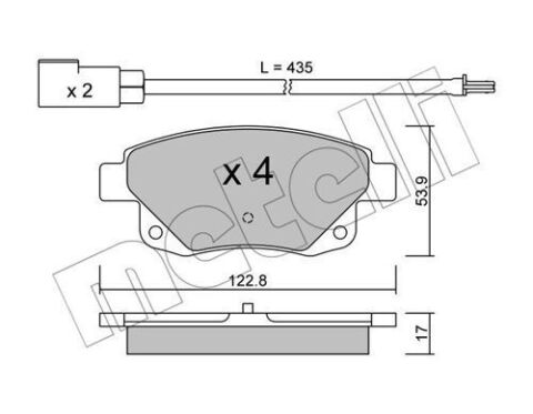 Тормозные колодки (задние) Ford Transit V347 06-14 (+датчики)