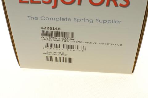 Пружина (задня) Fiat Grande Punto 1.4T-Jet/1.6D 07-/Punto 1.2/1.3D/1.6D 07-15 (накл.зад.ч)(осн.GBT)