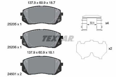 Колодки тормозные (передние) Hyundai Sonata VI/VII 09-/Tucson 15-/ Kona 17- /Kia Pro Ceed 18-/ Sportage 15- (Mando) Q+