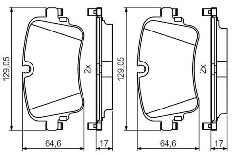 Колодки гальмівні (задні) Audi A6/A7/A8/Q7/Q8/VW Touareg 16-