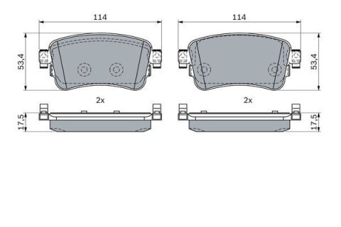 Тормозные колодки (задние) Citroen Jumpy/Peugeot Expert 16-