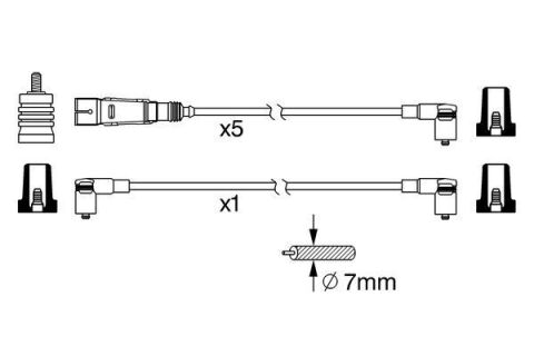 Провода зажигания VW T4 2.5 90-03 (к-кт)