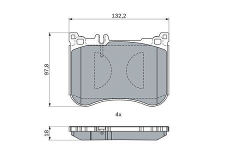 Колодки гальмівні (передні) MB E-class (W213/S213/C238)/ S-class (W222/C217) 13-