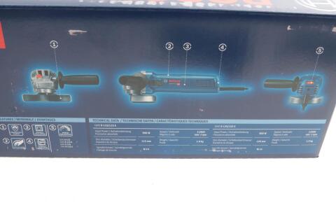 Шлифмашина угловая GWS 9-125 S (900 Вт, 2800-11000 об/мин, Ø125 мм)