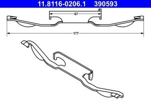 Планка супорта (переднього) прижимна Ford Mondeo/BMW 3 (E36)/Volvo XC70C 98- (Ate)