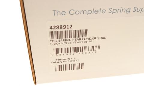 Пружина (задня) Suzuki Swift 1.3/DDiS/1.5 05- (хетч.)/Ford Fusion 1.25/1.4-1.6/TDCi 04-12 (ун./HD)
