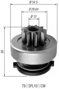 Бендикс стартера Fiat Doblo 1.9JTD 00-06 (AMB0354)