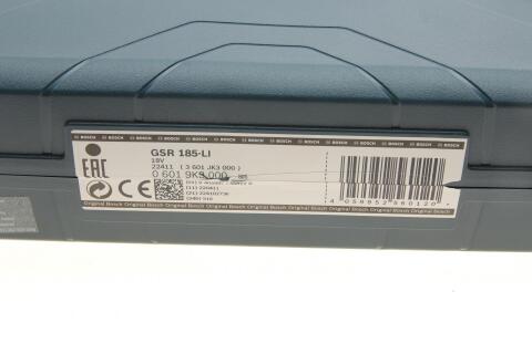 Шуруповерт акумуляторний BOSCH GSR 185-Li (0-500/1900об.) 18V (0 – 500 / 0 – 1900 об)