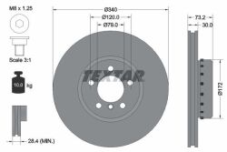 Диск гальмівний (передній) BMW 1 (F20/F21)/ 3 (F30/F31)/ 4 (F36) 11- (340x30) PRO+