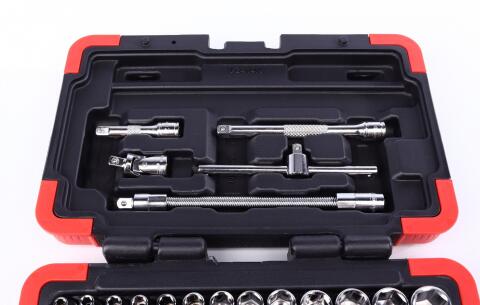 набор инструментов комбинированный 1/4" (головки, головки со вставкой) 46 ед. (хромированные)