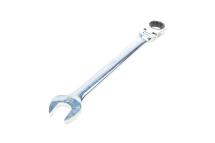 Ключ рожково-накидный с трещоткой 19 мм 72 зуб. L-250 мм