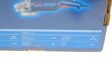 Шліфмашина кутова GWS 2200 (2200 Вт, 0-6500 об/хв, Ø230 мм)