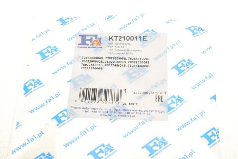 Комплект прокладок турбіни Ford Focus II/Mondeo IV/Volvo C30/S40 II/V50/V 70 III 2.0 TDCi 03-15