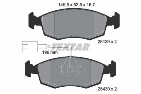 Тормозные колодки (передние) Fiat 500/500C/Punto/Punto Evo 07- (Teves) Q+