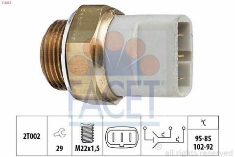 Датчик включения вентилятора (2-х скоростной) AUDI A4/A6/VW Golf III 1.0-4.2 71-02 (95°-85°/102°-92°C