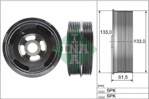 Шкив коленвала Ford Focus II/III/Mondeo IV 1.6 Ti 04-