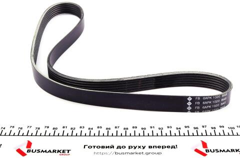 Ремень генератора Citroen Berlingo/Peugeot Partner 1.6 HDi 09- заменено: FB 6PK1020