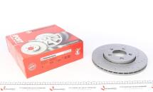 Диск гальмівний (передній) Skoda Fabia/Octavia 96-/VW Golf (256x22)(з покриття.) (з отвором)(вентил)
