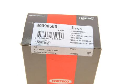 Накінечник тяги керма (R) Audi A2/A3/Skoda Octavia/VW Bora/Golf IV 95-06 (парний №49398605) Накінечник тяги керма (R) Audi A2/A3/Skoda Octavia/VW Bora/Golf IV 95-06 (парний №49398605)
