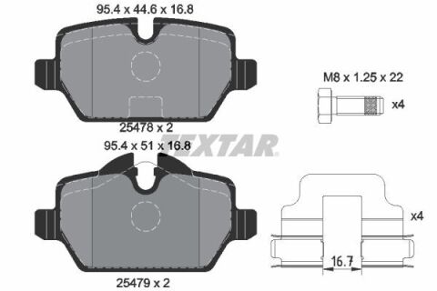 Колодки гальмівні (задні) Mini Countryman (R60)/Paceman (R61) 10-16  (Lucas) Q+