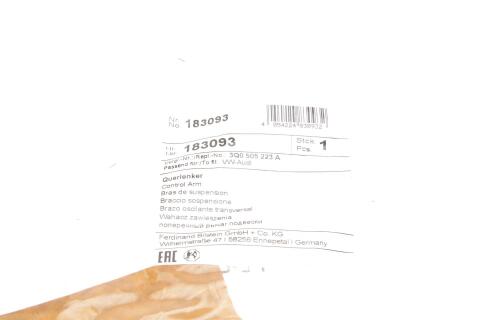 Важіль підвіски (задній/спереду) (L) Skoda Superb III/VW Passat B8 1.4-2.0 15- (з підшипником)