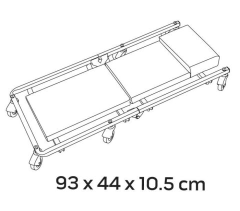 Візок підкатний для роботи під автомобілем (930x440x105mm)