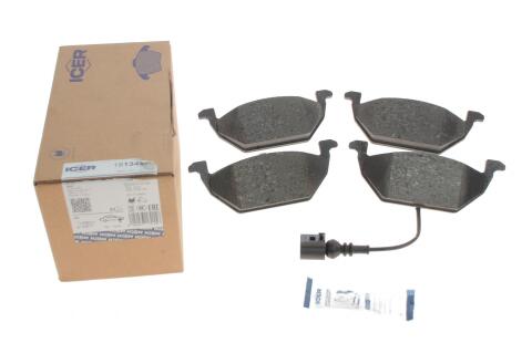 Колодки гальмівні (передні) Audi A3/Skoda Fabia/Octavia 96-13/VW Caddy 04-15/Golf 97- (+датчик) Колодки гальмівні (передні) Audi A3/Skoda Fabia/Octavia 96-13/VW Caddy 04-15/Golf 97- (+датчик)