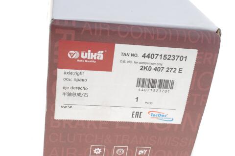 Піввісь VW Caddy III 1.9TDI 04-10 (R) (36x803)