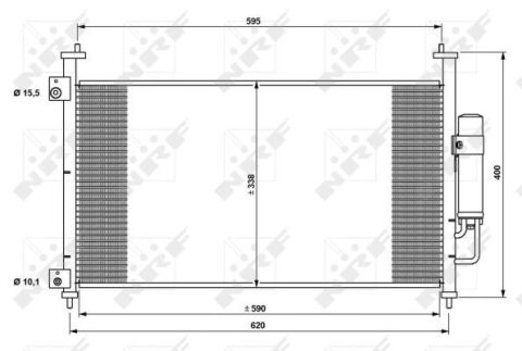 Радиатор кондиционера (с осушителем) Honda Civic 1.4/1.8/2.2CTDi 05-