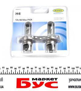 Автолампа H4 12V 60/55W P43t Standard (блістер/2шт)